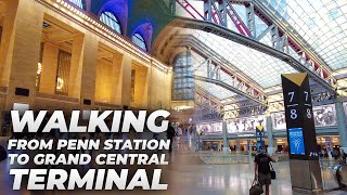 Walking NYC  Penn Station to Times Square amp Grand Central Terminal July 2021 [upl. by Eversole332]