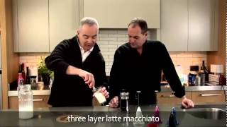 aerolatte  milk frother makes three layer caffè latte macchiato [upl. by Odlanra]