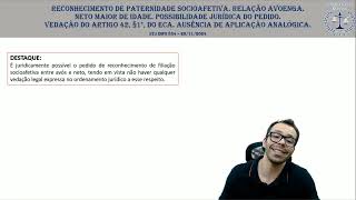 STJ INFO 834 paternidade socioafetiva e adoção [upl. by Fazeli481]