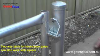 Gate Latch 2 way for round pipe and square [upl. by Kentigera573]