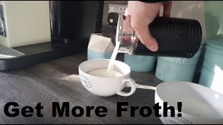 How to Get More Froth from Your Nespresso Coffee Aeroccino  Nespresso tips and help [upl. by Imaj245]