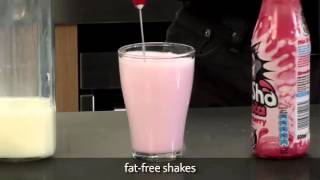 How to make a fat free milkshake using an aerolatte milk frother [upl. by Sadnac]