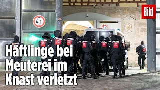 Gefängnismeuterei Polizei stürmt Knast in Thüringen  JVA Untermaßfeld [upl. by Enrol]